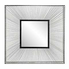 Miroir carré en métal noir