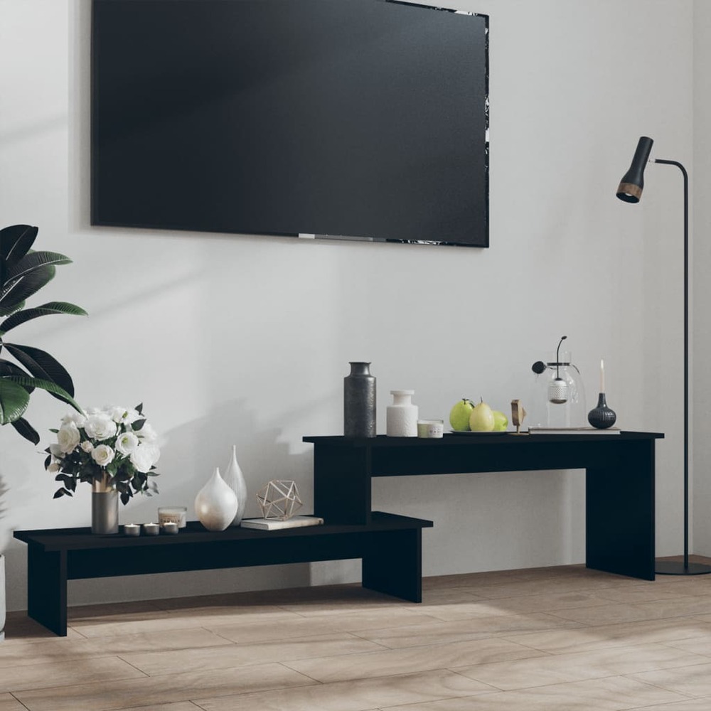 Vidaxl meuble tv noir 180x30x43 cm aggloméré