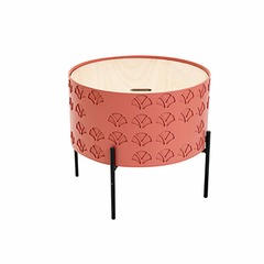 Table d'appoint coffre rose