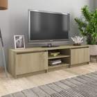 Vidaxl meuble tv chêne sonoma 140x40x35,5 cm aggloméré