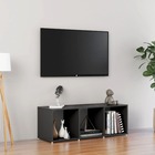 Vidaxl meuble tv gris 107x35x37 cm aggloméré