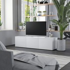 Vidaxl meuble tv blanc 120x34x30 cm aggloméré