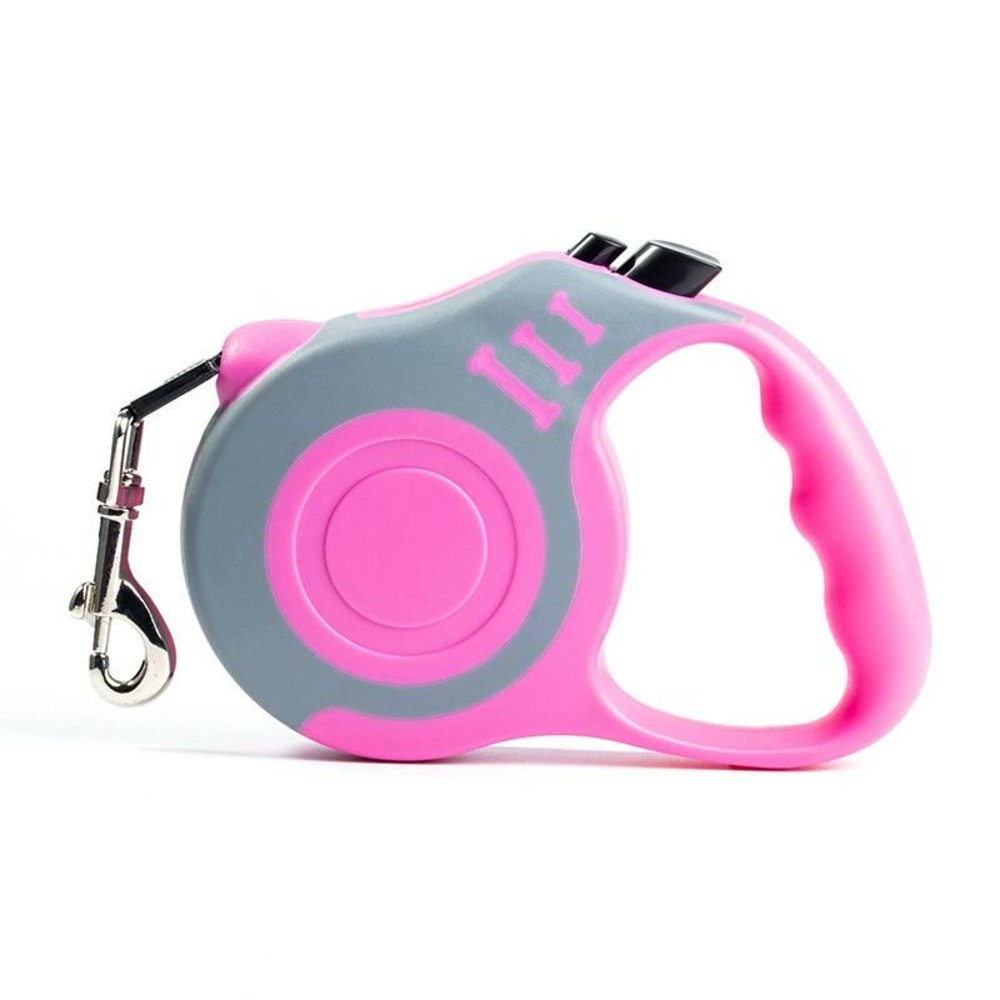 Laisse rétractable à double interrupteur, 5 m