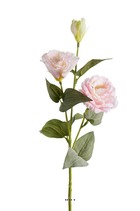 Lisianthus factice en tige h70cm d18cm 3fleurs de qualité rose soutenu - couleur