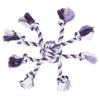 Jouet balle noeud de corde octopus violet pour chien Ø 7 cm longueur 30 cm
