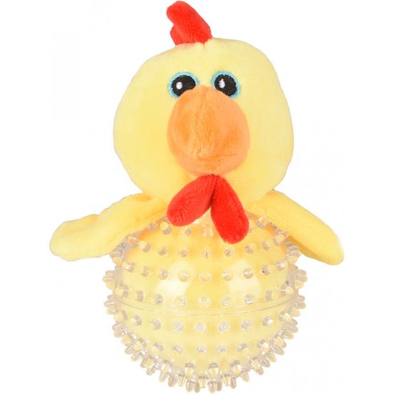Jouet pour chien poulet wilco jaune longueur 16 cm env