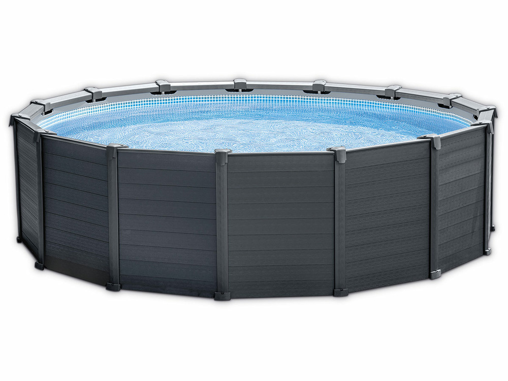 Ensemble de piscine hors sol graphite gray panel 478x124 cm