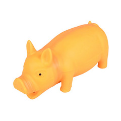 Jouet en latex  a couinement pour chien  cochon fiona orange 22 cm