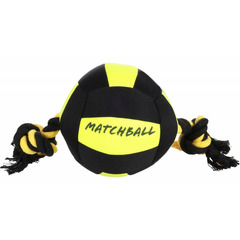 Balle aquatic noir/jaune pour chien - 18 cm