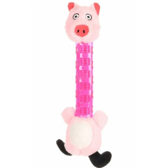 Jouet cochon necki rose pour chien - 38 cm