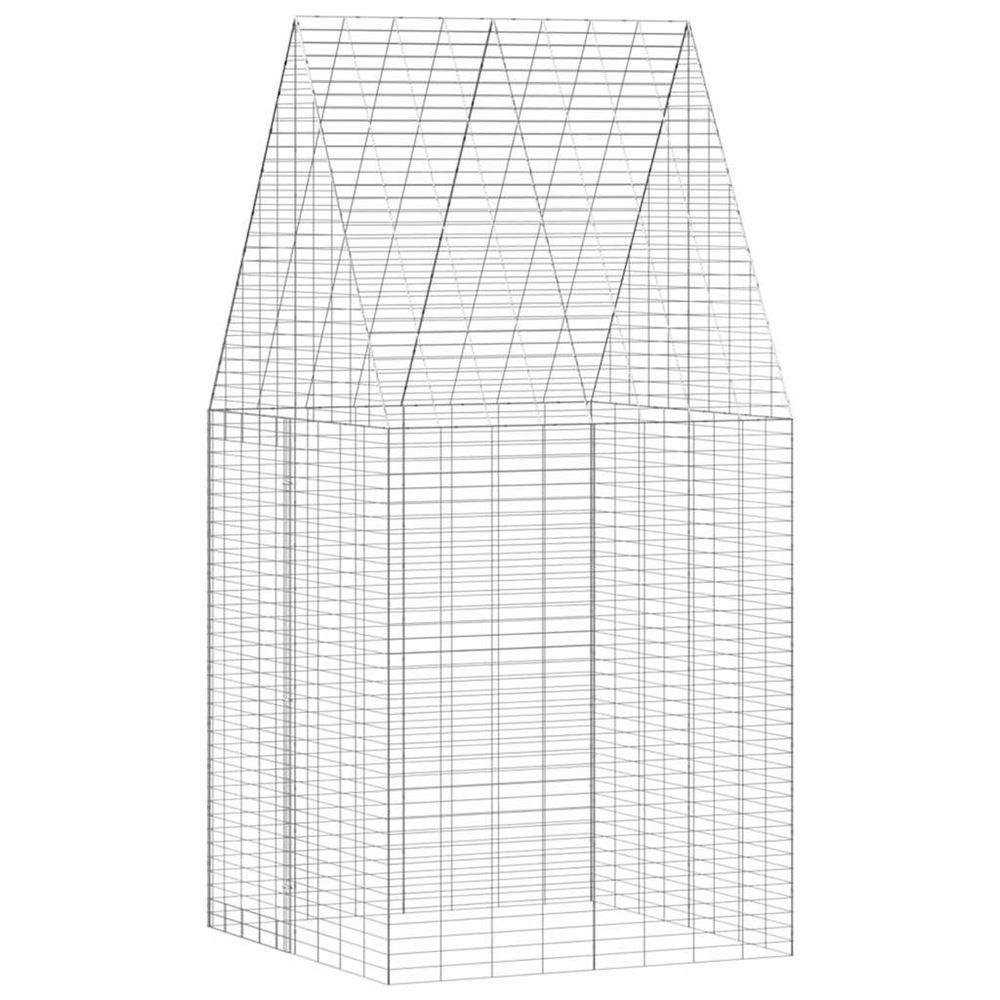 Cage pour lapins argenté 100 x 100 x 210 cm acier galvanisé