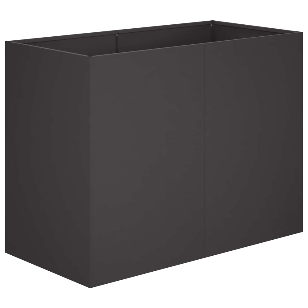 Cache-pot de jardin noir 80 x 40 x 60 cm acier laminé à froid