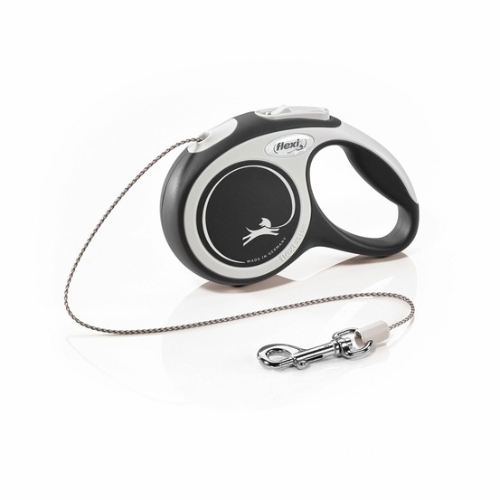 Laisse enrouleur new comfort noir cordon 3m : xs