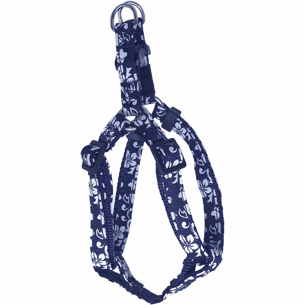 Harnais chien tahiti nylon bleu taille : m