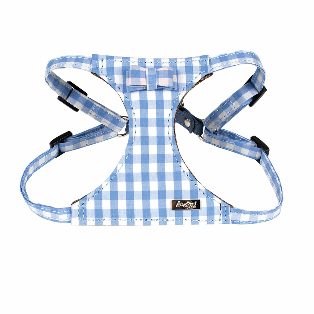 Harnais vichy bleu clair : m