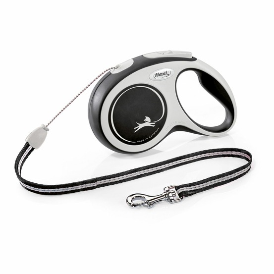 Laisse enrouleur new comfort noir cordon 5m : m