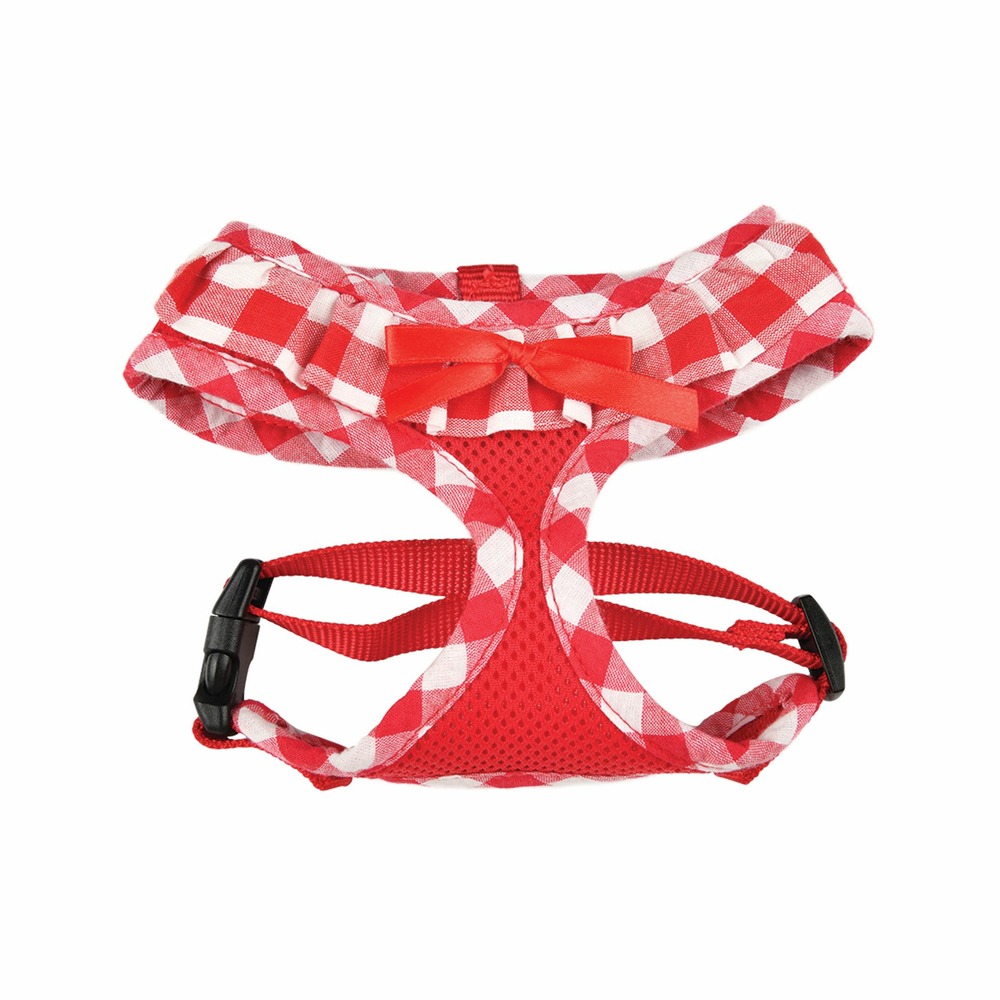 Harnais air mesh vichy rouge taille : m