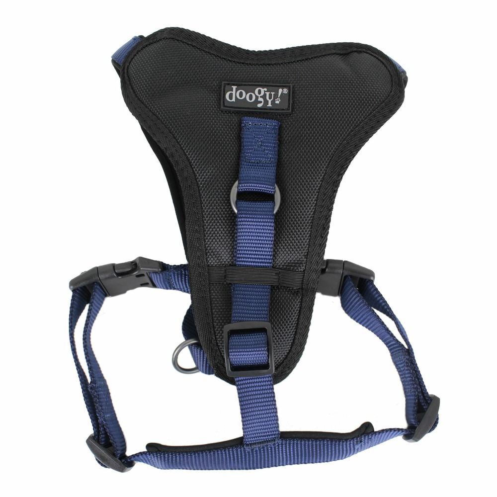 Harnais nylon chien classica bleu marine doogy t s