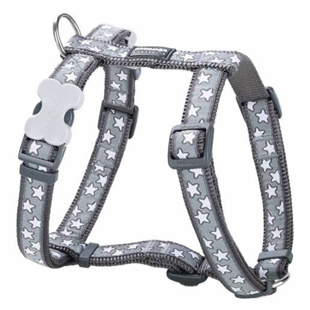 Harnais chien red dingo fantaisie gris étoiles blanches taille : t1