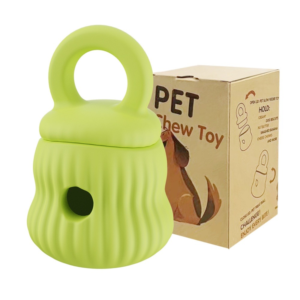 Mangeur lent de chien en silicone médical certifié fda vert clair