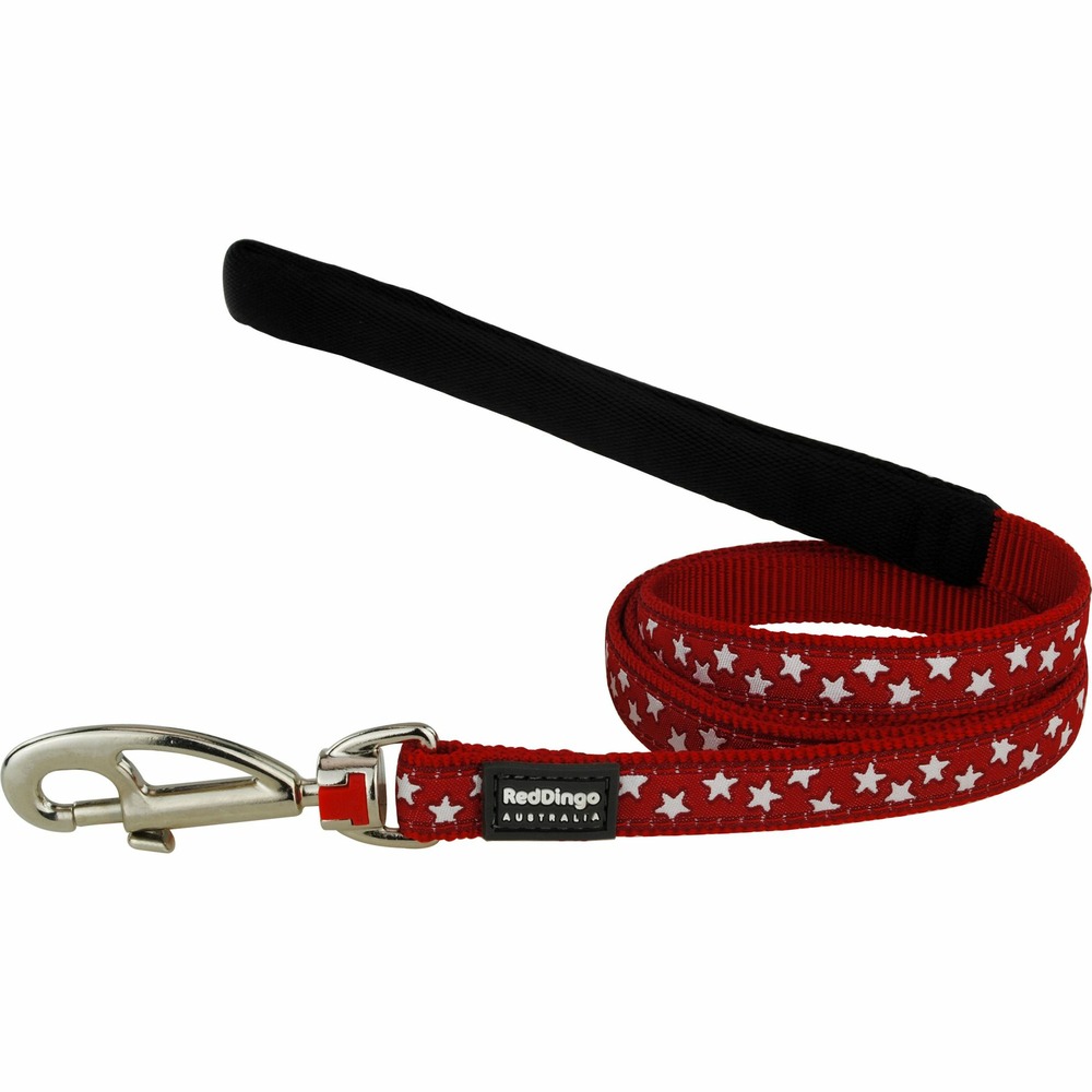 Laisse red dingo fantaisie rouge motifs étoiles taille : t2