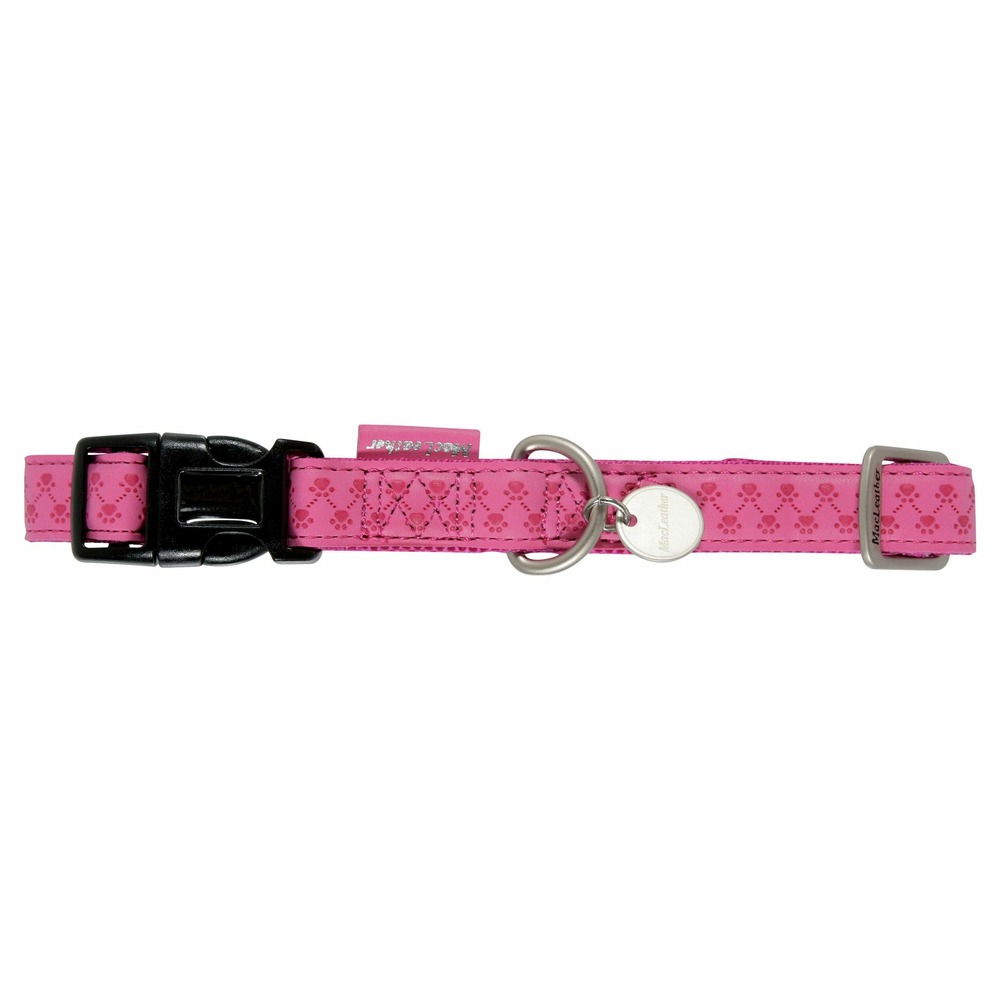 Collier réglable mac leather fuchsia taille : t1