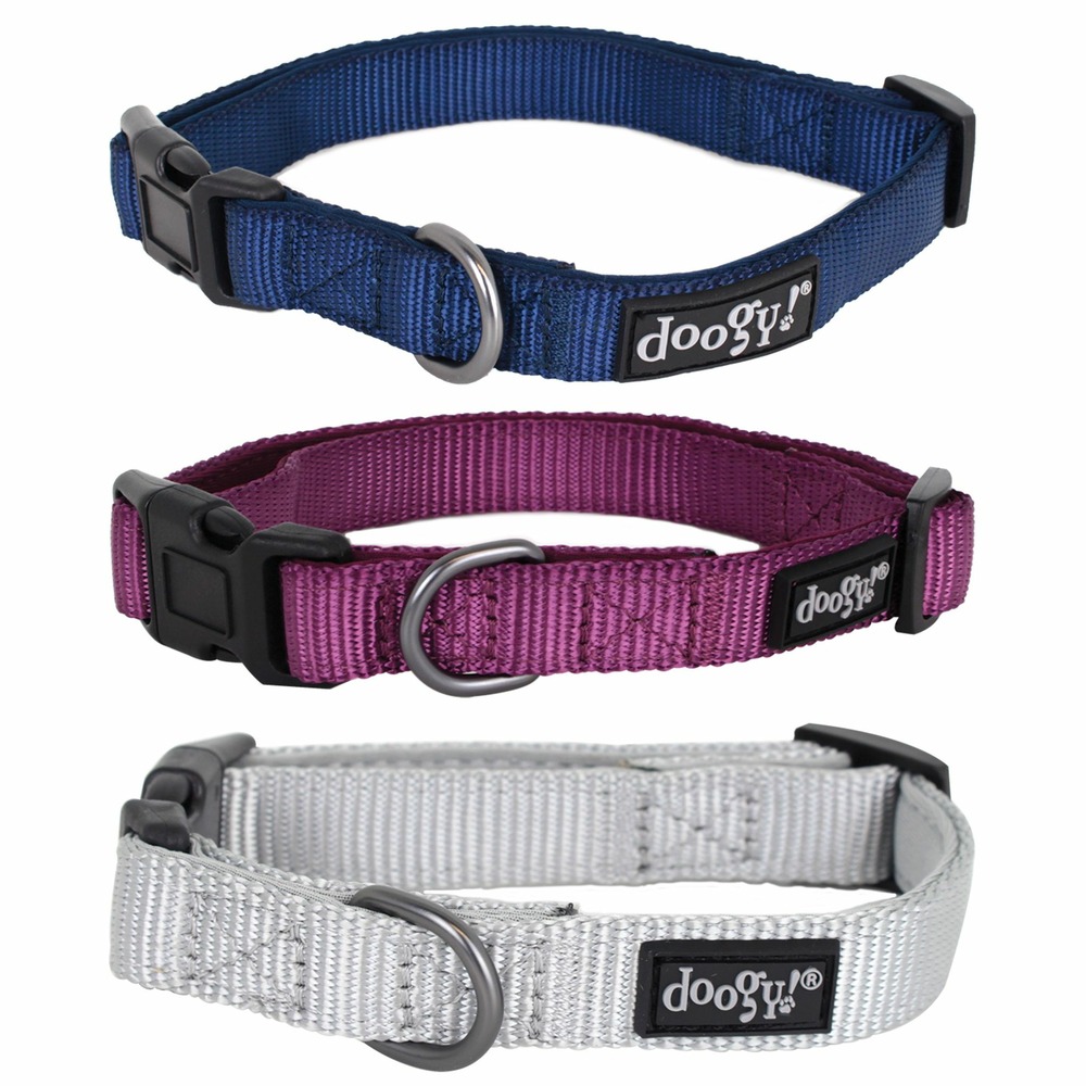 Collier nylon chien classica gris doogy t l