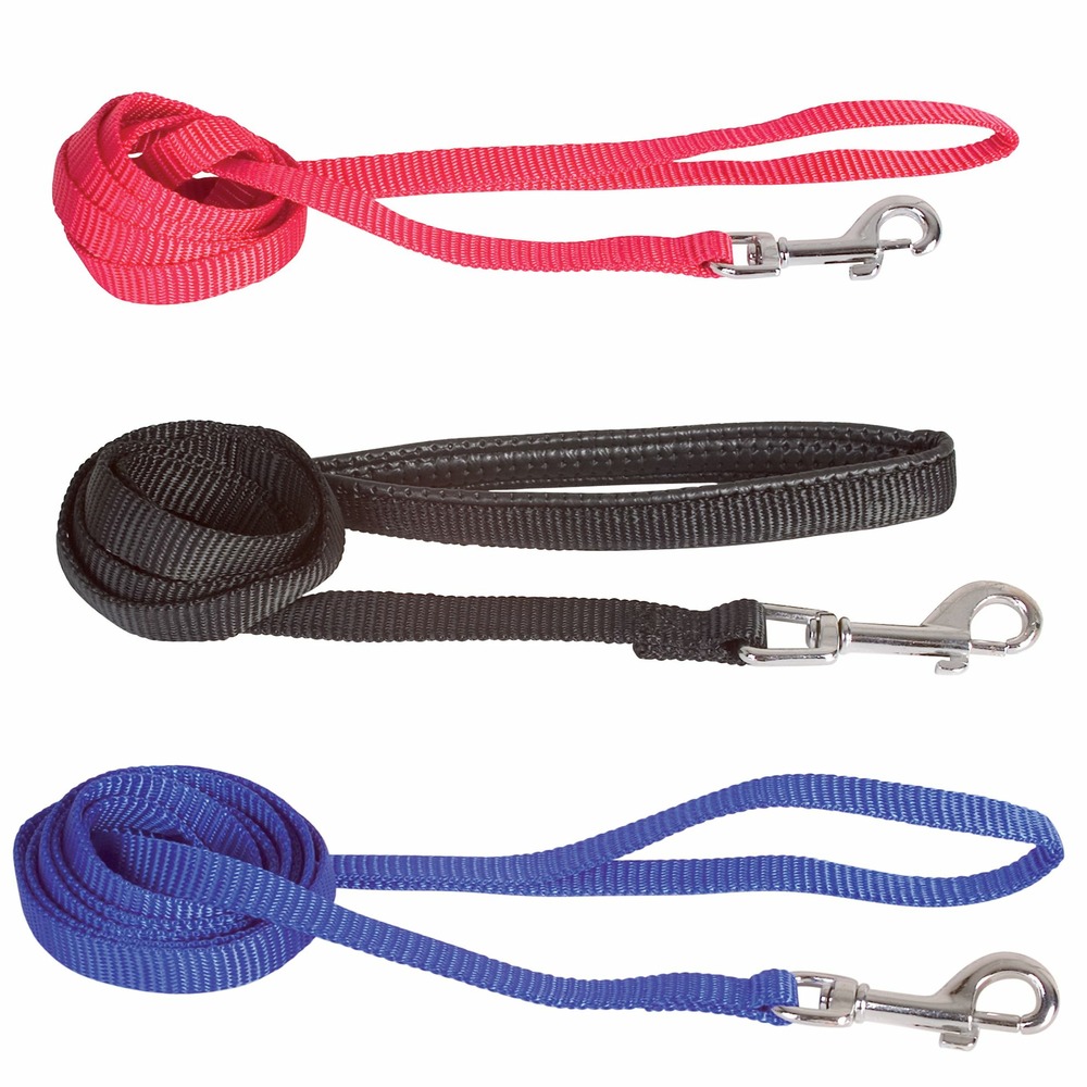 Laisse simple nylon rouge gamme essentiel