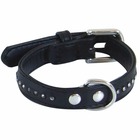 Collier chien glamorous noir 1 rang taille : t2