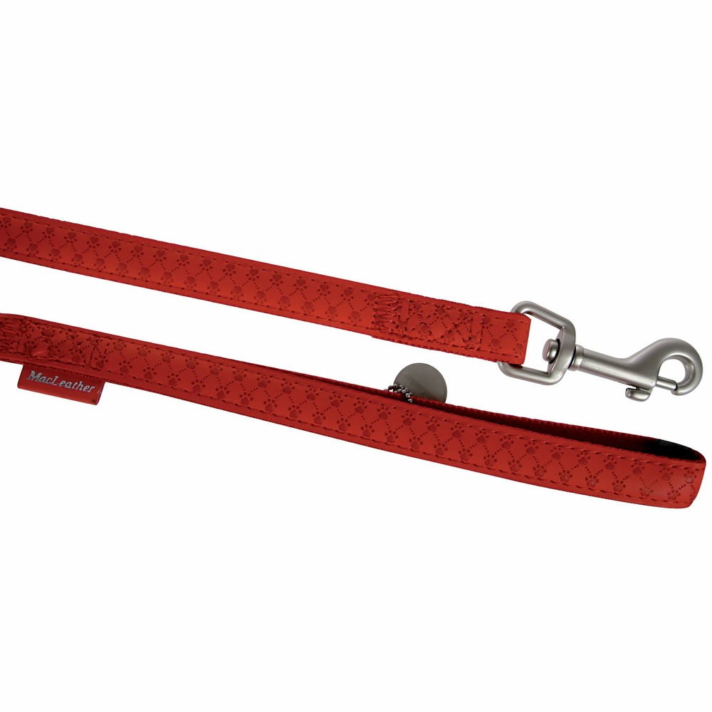 Laisse simple mc leather rouge taille : t1