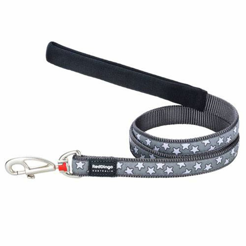 Laisse red dingo fantaisie grise étoiles blanches taille : t2