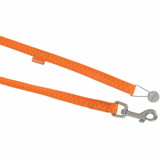 Laisse simple mc leather orange taille : t1