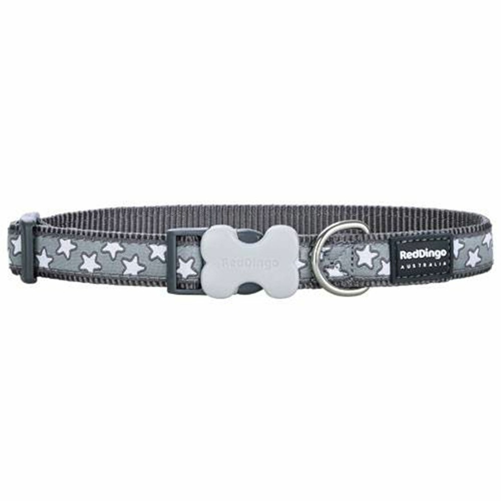 Collier chien red dingo gris étoiles blanches taille : t4