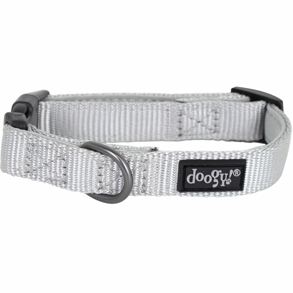 Collier nylon chien classica gris doogy t m