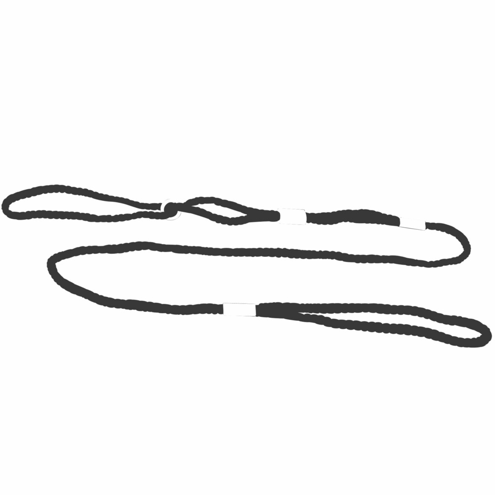 Laisse de présentation nylon ronde noire taille : t2