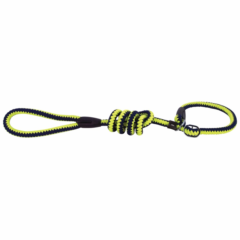 Laisse lasso corde fluo jaune et bleu taille : t3