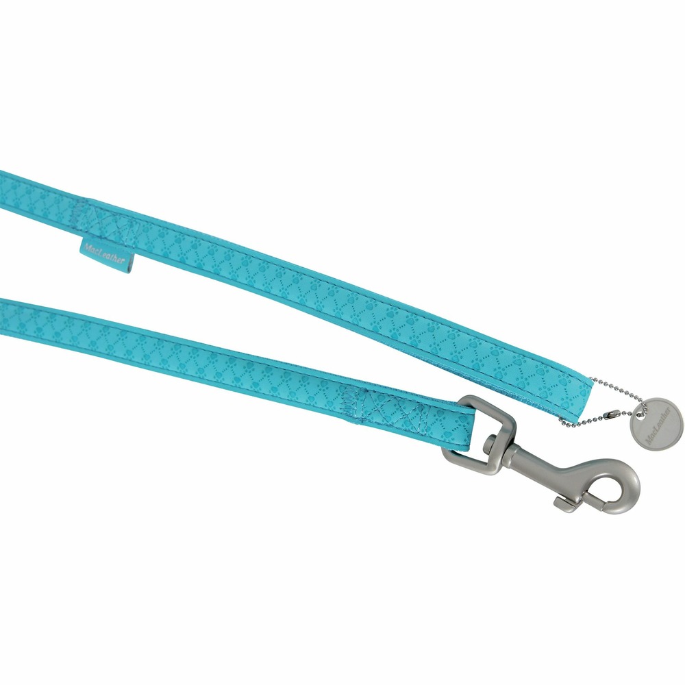 Laisse simple mc leather turquoise taille : t3