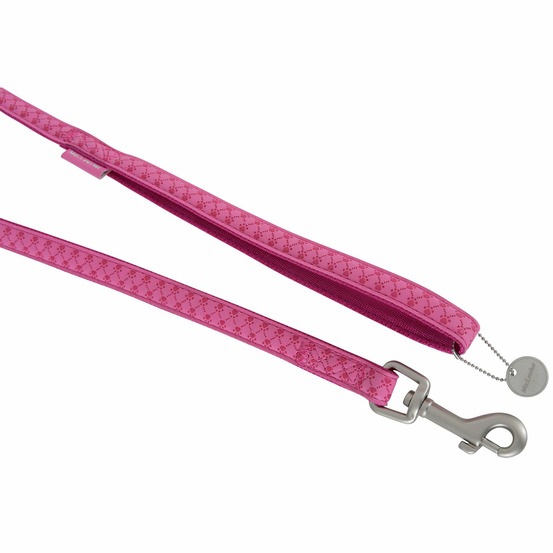 Laisse simple mc leather fuchsia taille : t2