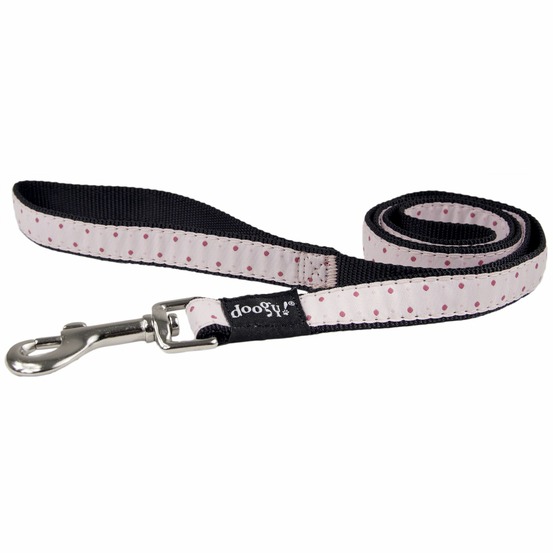 Laisse nylon fantaisie doogy pois rose taille : t2