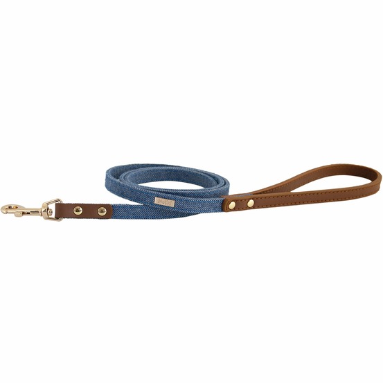 Laisse doogy vintage bleue