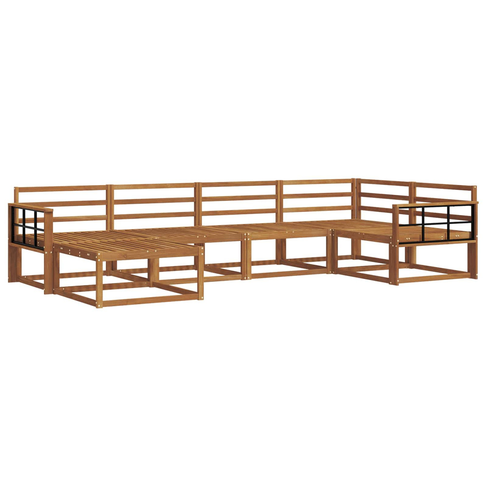 Ensemble de canapés d'extérieur 6 pcs naturel