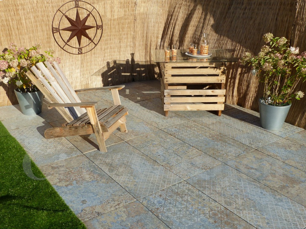 Terrasse vintage 10 m² - 20 dalles