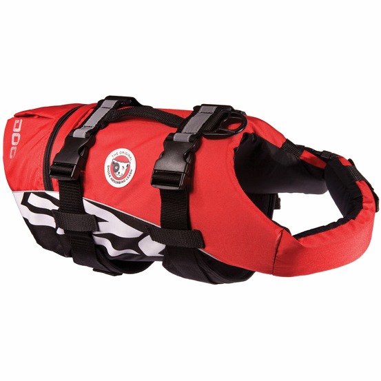 Gilet de sauvetage pour chien rouge - l
