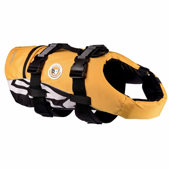 Gilet de sauvetage pour chien jaune - l