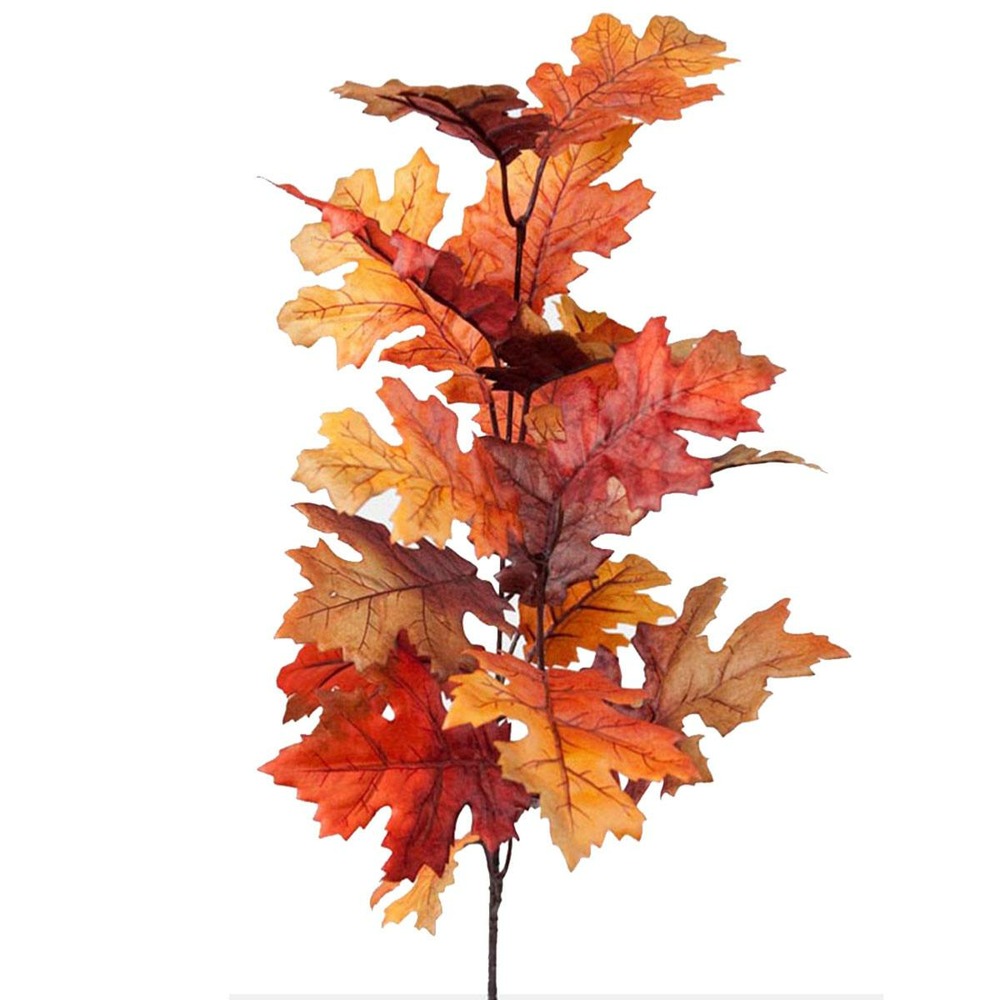 Branche de chene canadien automnale artificiel h 70 cm
