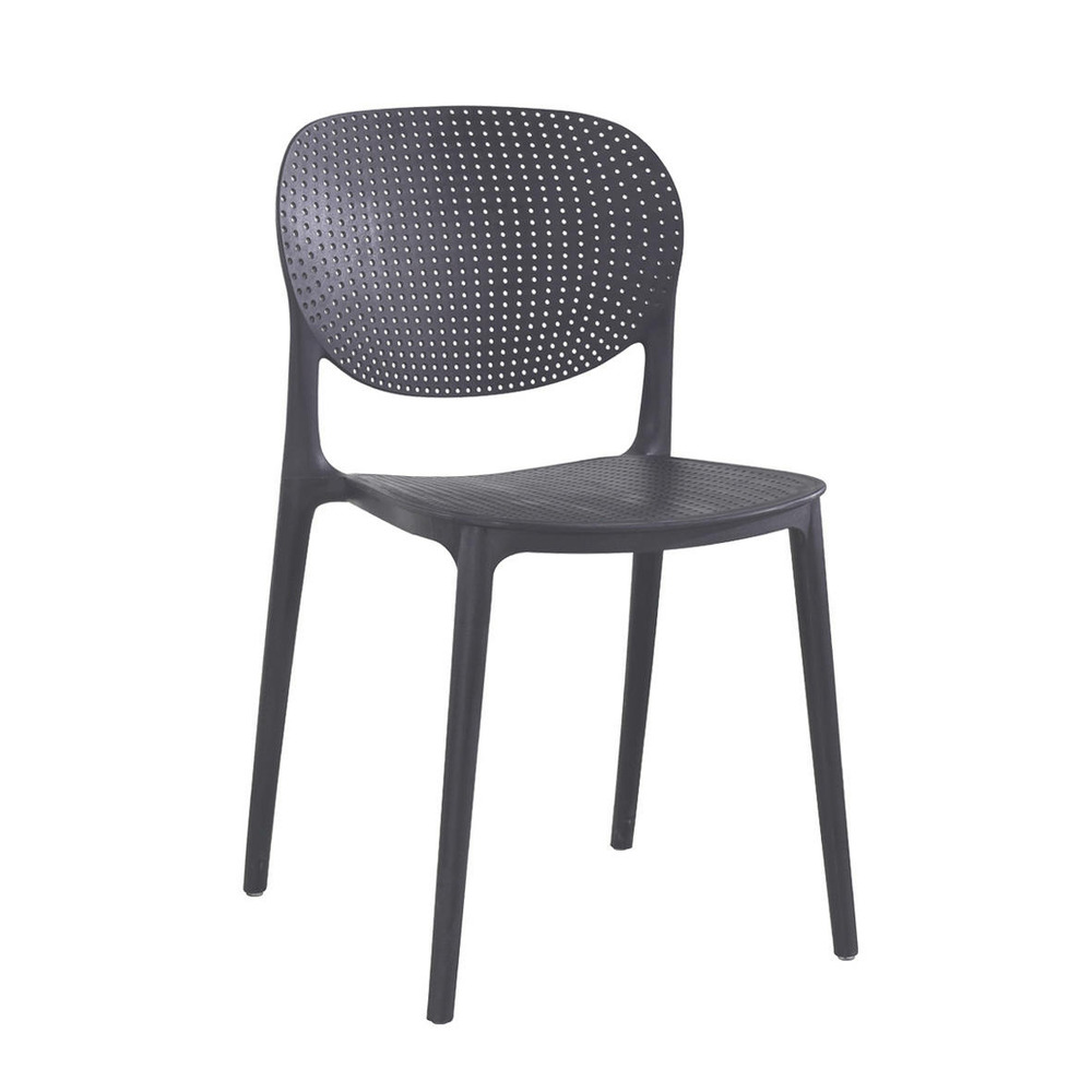 Chaise moderne en métal et polypropylène