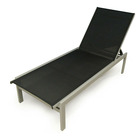 Chaise longue en aluminium et textilène
