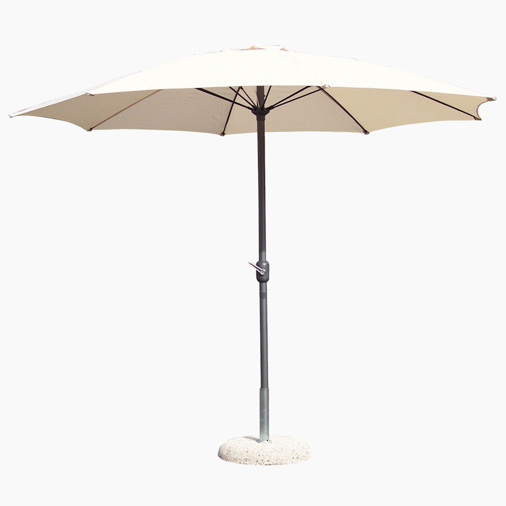 Parapluie inclinable à 8 bras avec manivelle