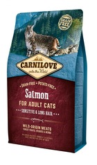 Croquette   chat adult à poils longs au saumon 2kg