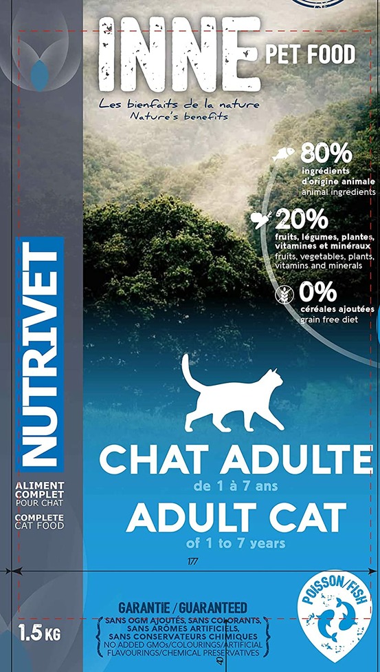 Croquette inne chat adulte poisson 1.5kg